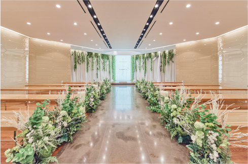 独立したチャペルが併設